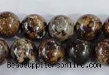 CAA397 15.5 inches 16mm round fire crackle agate beads wholesale