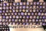 CAA4001 15.5 inches 6mm round purple crazy lace agate beads