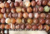 CAA4029 15.5 inches 12mm round line agate beads wholesale