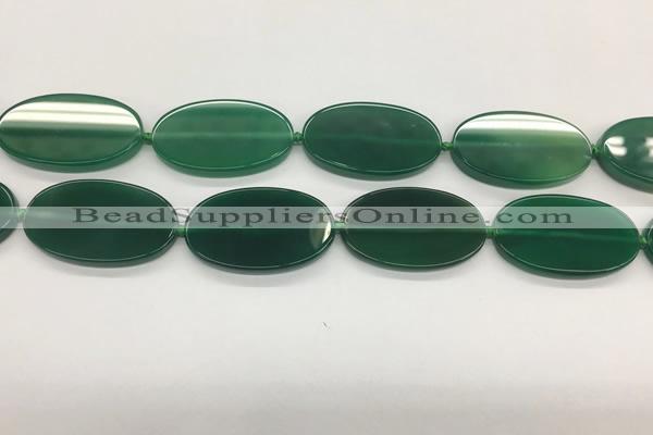 CAA4068 15.5 inches 30*50mm oval green agate gemstone beads