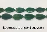 CAA4069 15.5 inches 30*50mm flat teardrop green agate gemstone beads