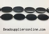 CAA4070 15.5 inches 30*50mm oval black agate gemstone beads