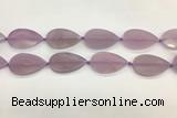 CAA4076 15.5 inches 30*50mm flat teardrop purple agate gemstone beads