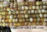 CAA4140 15.5 inches 8mm pumpkin line agate beads wholesale