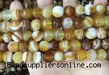 CAA4141 15.5 inches 10mm pumpkin line agate beads wholesale