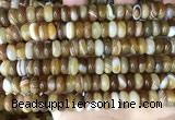 CAA4146 15.5 inches 5*10mm rondelle line agate beads wholesale