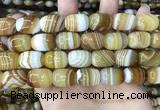 CAA4154 15.5 inches 13*18mm drum line agate beads wholesale