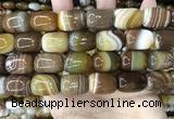 CAA4155 15.5 inches 15*20mm drum line agate beads wholesale