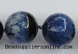 CAA416 15.5 inches 24mm round agate druzy geode gemstone beads