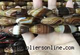 CAA4168 15.5 inches 12*40mm rice line agate beads wholesale