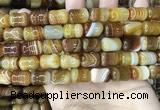 CAA4192 15.5 inches 11*15mm drum line agate gemstone beads