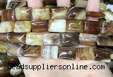 CAA4226 15.5 inches 13*18mm rectangle line agate beads wholesale