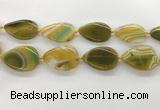 CAA4322 15.5 inches 30*40mm twisted oval line agate beads