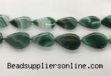 CAA4328 15.5 inches 30*40mm flat teardrop line agate beads