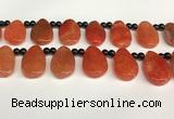 CAA4362 Top drilled 20*30mm freeform dragon veins agate beads