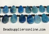 CAA4364 Top drilled 20*30mm freeform dragon veins agate beads