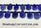 CAA4365 Top drilled 20*30mm freeform dragon veins agate beads