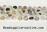 CAA4384 15.5 inches 14mm flat round Montana agate beads