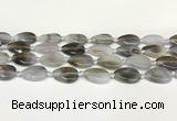 CAA4389 15.5 inches 15*20mm flat teardrop Montana agate beads