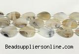 CAA4392 15.5 inches 30*30mm flat round Montana agate beads