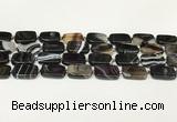 CAA4398 15.5 inches 15*20mm rectangle black banded agate beads