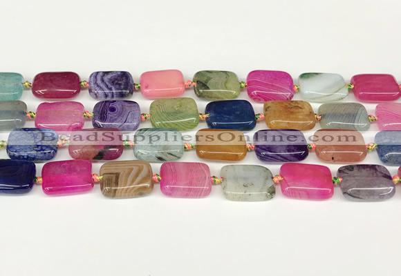 CAA4503 15.5 inches 12*16mm rectangle dragon veins agate beads