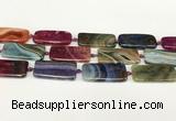 CAA4507 15.5 inches 20*40mm rectangle dragon veins agate beads