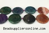 CAA4530 15.5 inches 35mm flat round dragon veins agate beads