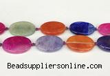 CAA4534 15.5 inches 25*35mm oval dragon veins agate beads