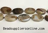 CAA4550 15.5 inches 30*40mm oval banded agate beads wholesale