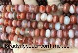 CAA4563 15.5 inches 6*10mm - 8*11mm rondelle south red agate beads