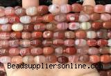 CAA4567 15.5 inches 7*10mm - 8*11mm rice south red agate beads