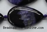 CAA459 15.5 inches 24*40mm flat teardrop agate druzy geode beads