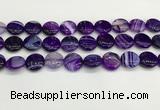 CAA4605 15.5 inches 16mm flat round banded agate beads wholesale