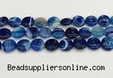 CAA4609 15.5 inches 16mm flat round banded agate beads wholesale