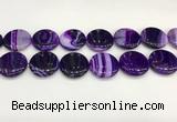 CAA4629 15.5 inches 25mm flat round banded agate beads wholesale