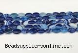 CAA4650 15.5 inches 10*14mm oval banded agate beads wholesale