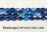 CAA4658 15.5 inches 12*16mm oval banded agate beads wholesale