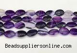 CAA4662 15.5 inches 13*18mm oval banded agate beads wholesale