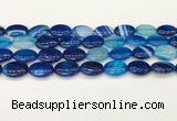 CAA4666 15.5 inches 13*18mm oval banded agate beads wholesale