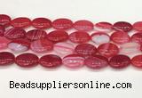 CAA4672 15.5 inches 15*20mm oval banded agate beads wholesale