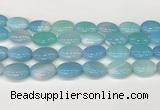 CAA4673 15.5 inches 15*20mm oval banded agate beads wholesale