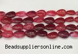 CAA4705 15.5 inches 13*18mm flat teardrop banded agate beads wholesale