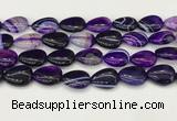 CAA4711 15.5 inches 15*20mm flat teardrop banded agate beads wholesale