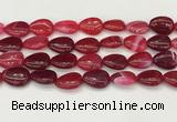 CAA4713 15.5 inches 15*20mm flat teardrop banded agate beads wholesale