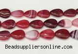 CAA4721 15.5 inches 18*25mm flat teardrop banded agate beads wholesale