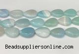 CAA4722 15.5 inches 18*25mm flat teardrop banded agate beads wholesale