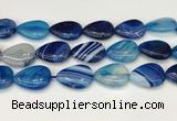 CAA4723 15.5 inches 18*25mm flat teardrop banded agate beads wholesale