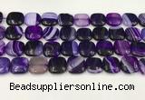 CAA4750 15.5 inches 16*16mm square banded agate beads wholesale