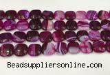 CAA4751 15.5 inches 16*16mm square banded agate beads wholesale